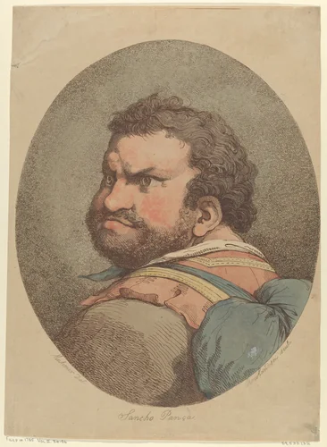 Sancho Panza, from Don Quixote by Thomas Rowlandson, print, 1771-1781
