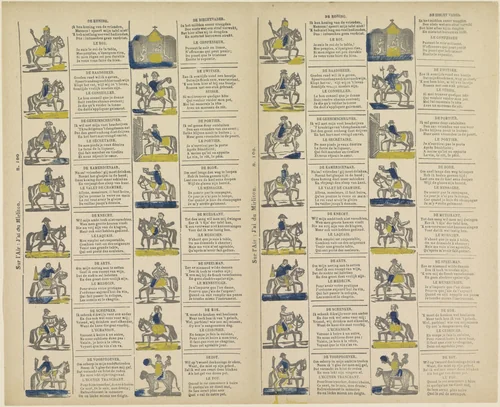 Driekoningenbriefjes by Philippus Jacobus Brepols, print, 1800-1833