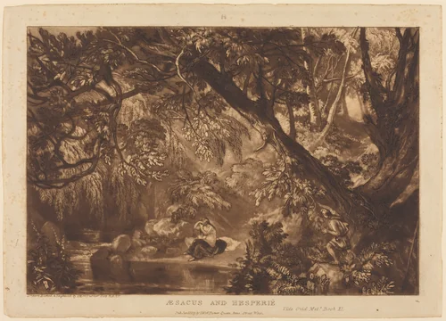 Aesacus and Hesperie by Joseph Turner, print, 1819