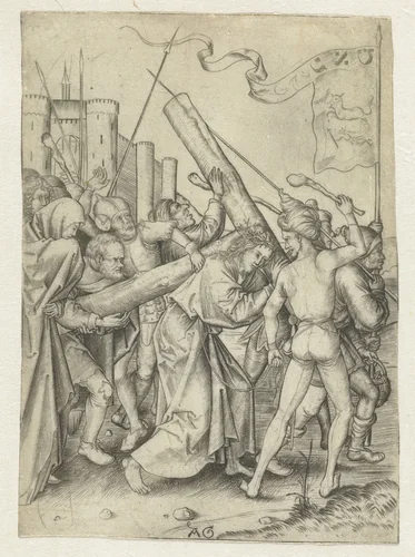 Kruisdraging by Unknown, print, 1475-1500