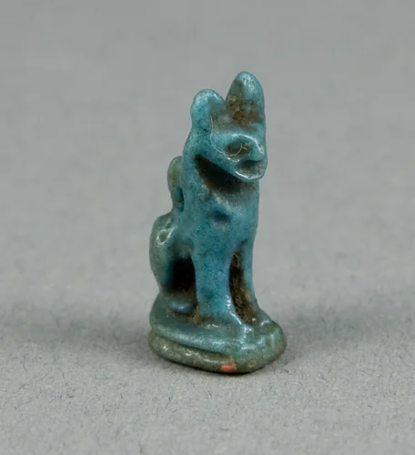 Amulet of the Goddess Bastet as a Seated Cat by Egyptian, metalwork, -664--30