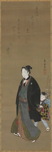 A Beauty by Fujimaro, painting, 1805-1815