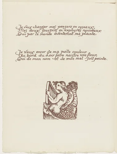 Tailpiece (folio 22 verso) from Les Amours (The Loves) by Émile Bernard, illustrated book, 1915
