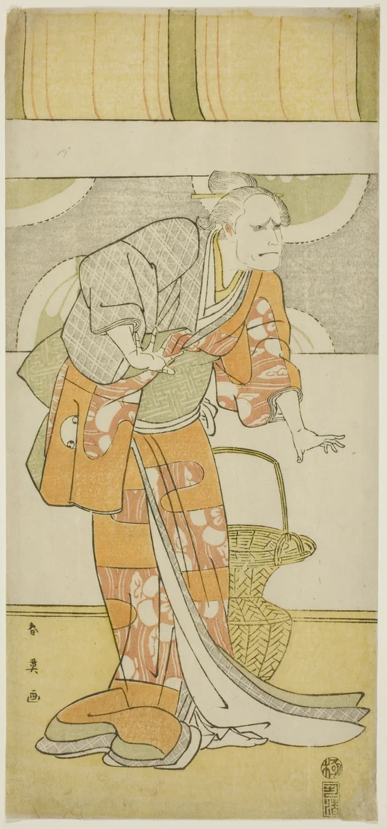 Actor Arashi Ryûzô II as Hachijô in “Pillar Calendar of the Genji and Heike Clans” (“Gempei hashira-goyomi”) by Katsukawa Shun'ei (勝川春英), print, 1790-1800