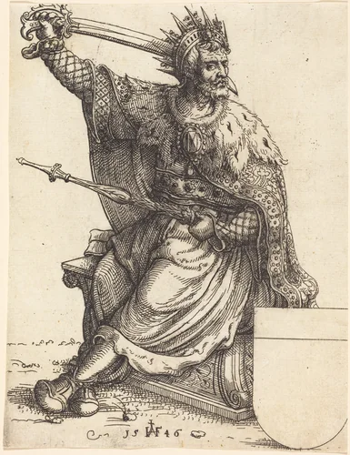 Ferdinand I by Augustin Hirschvogel, print, 1546