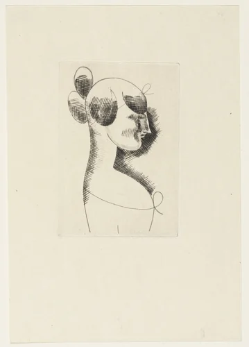 Female Head from The Drypoints of Elie Nadelman by Elie Nadelman, print, 1951