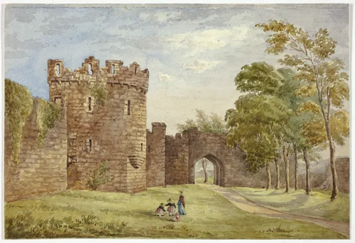 Gateway, Beauman's Castle by Elizabeth Murray, painting, 1845