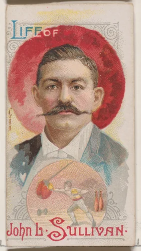 Life of John Lawrence Sullivan, from the Histories of Poor Boys and Famous People series of booklets (N79) for Duke brand cigarettes by W. Duke, Sons & Co., print, 1888