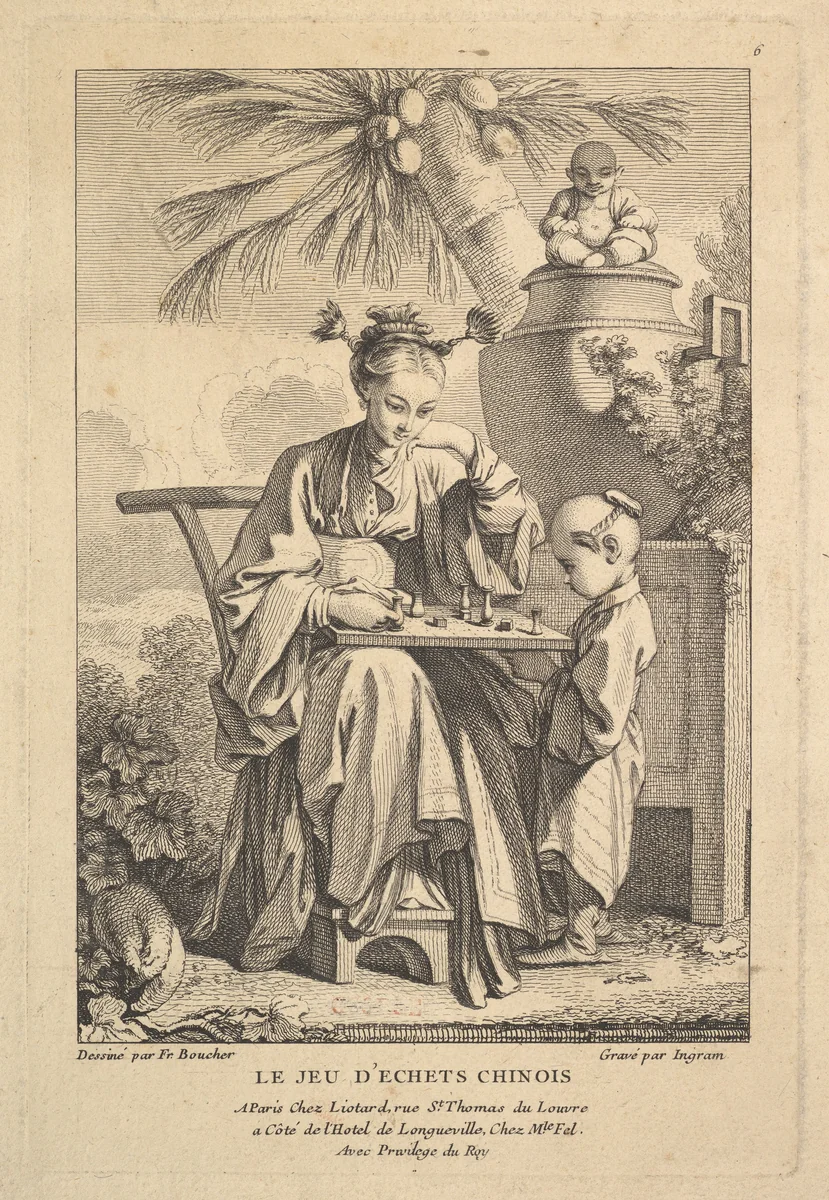 The Game of Chinese Chess by John Ingram, print, 1741-1763