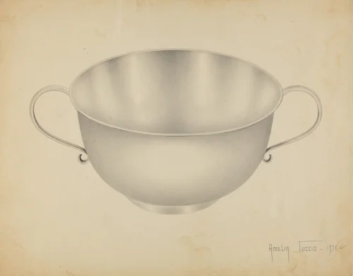 Silver Bowl by Amelia Tuccio, index of american design, 1936