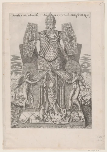 Trophies of Marius, from "Speculum Romanae Magnificentiae" by anonymous, print, 1565-1585