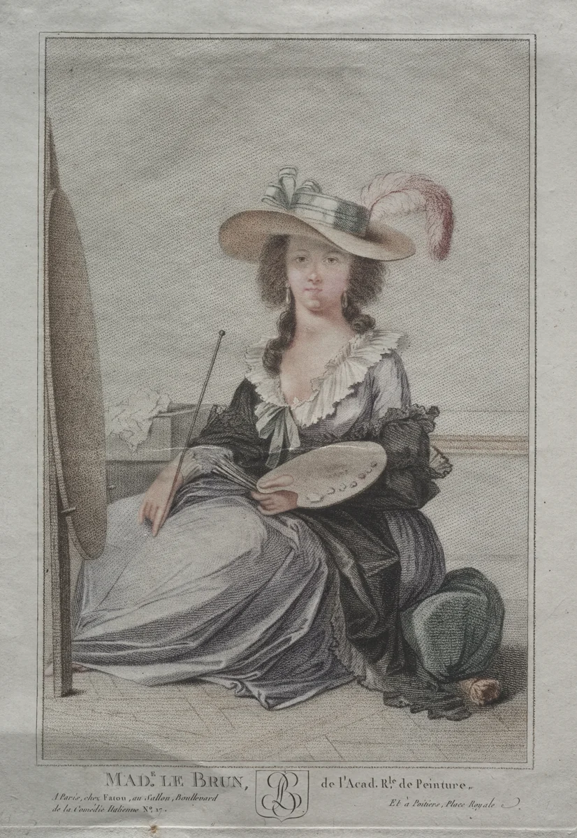 Mme Vigée Lebrun by anonymous, print, 1795-1805