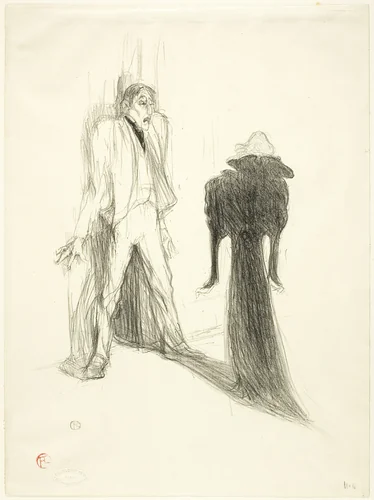 Lugné-Poé, in Image by Henri de Toulouse-Lautrec, print, 1894
