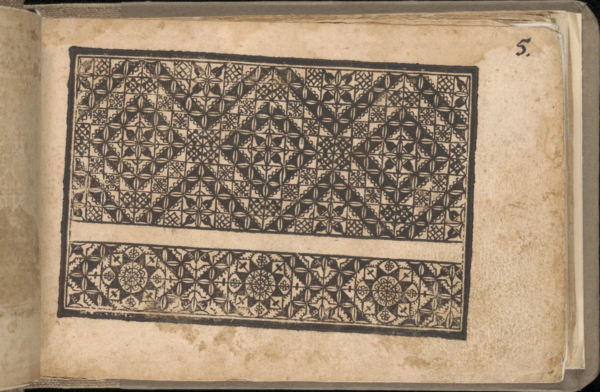 Schön newes Modelbuch (Page 5r) by Sigismundus Latomus, book, 1608