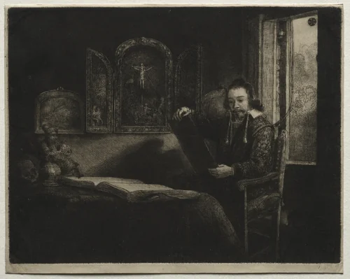 Abraham Francen, Apothecary by Rembrandt van Rijn, print, 1652-1662