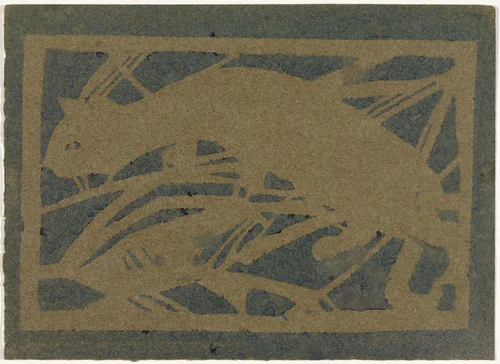 Cat (Katze) by Christian Rohlfs, print, 1913