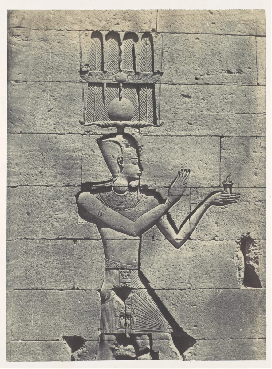 Nubie. Kalabscheh. Sculptures de la Facade postérieure du Temple by Maxime Du Camp, photograph, 1850