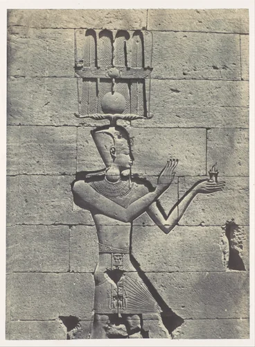 Nubie. Kalabscheh. Sculptures de la Facade postérieure du Temple by Maxime Du Camp, photograph, 1850