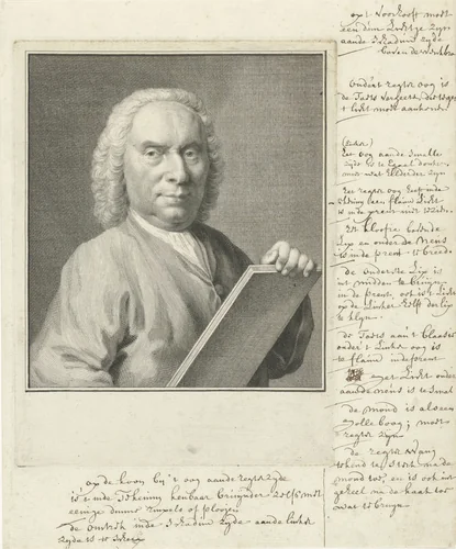 Portret van Pieter Langendijk by Jacob Houbraken, print, 1749-1751