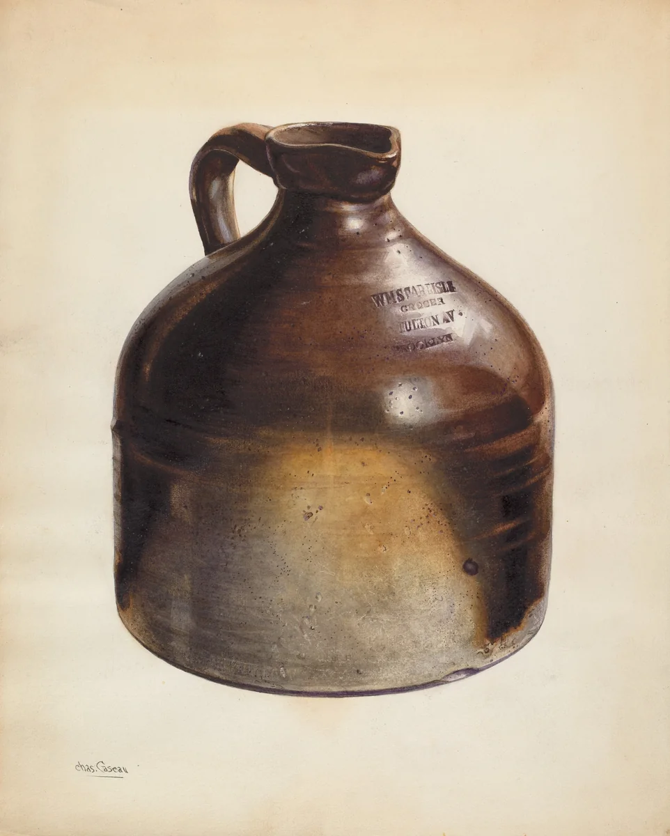 Jug for Molasses by Charles Caseau, index of american design, 1938