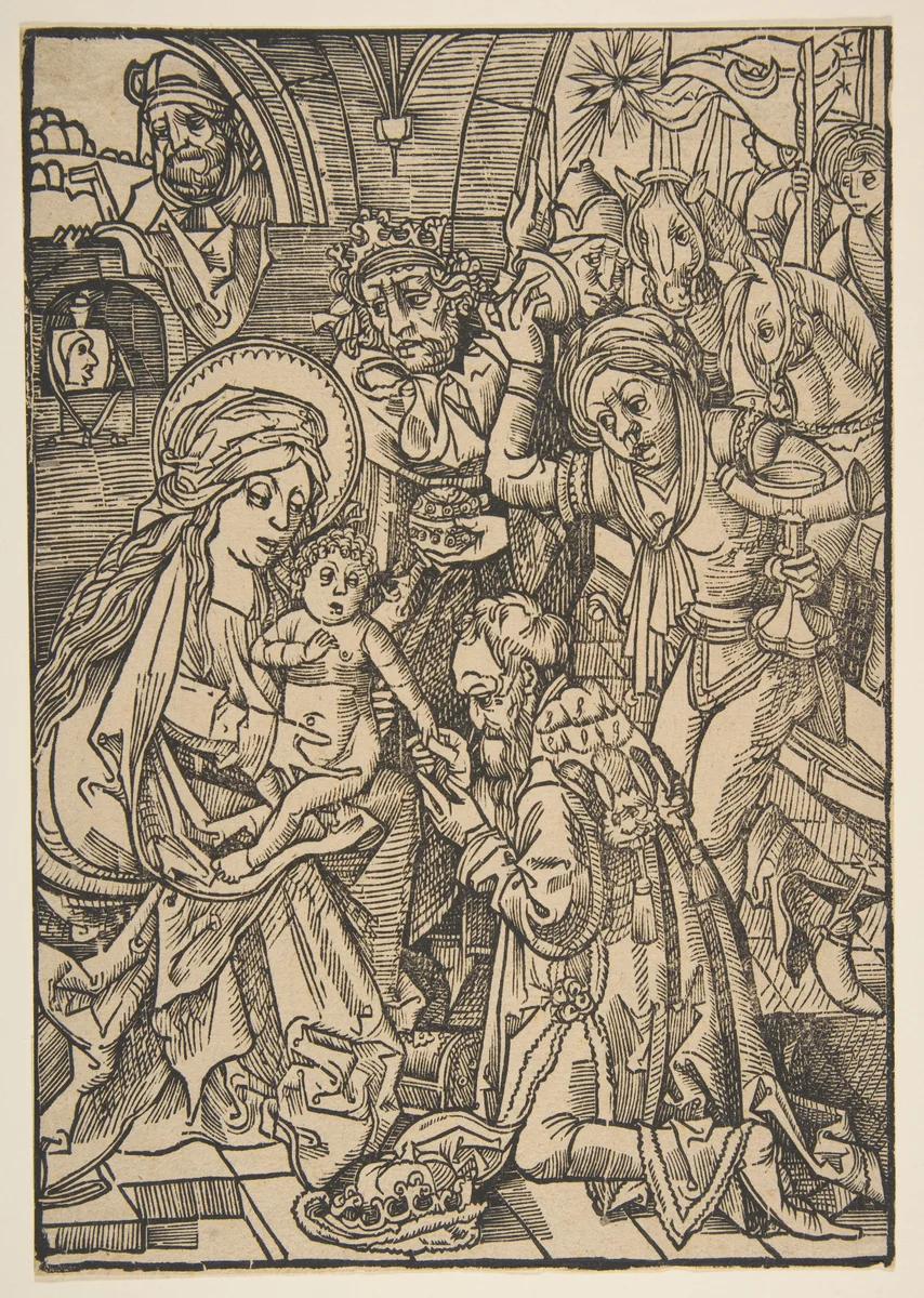 The Adoration of the Magi by anonymous, print, 1400-1499