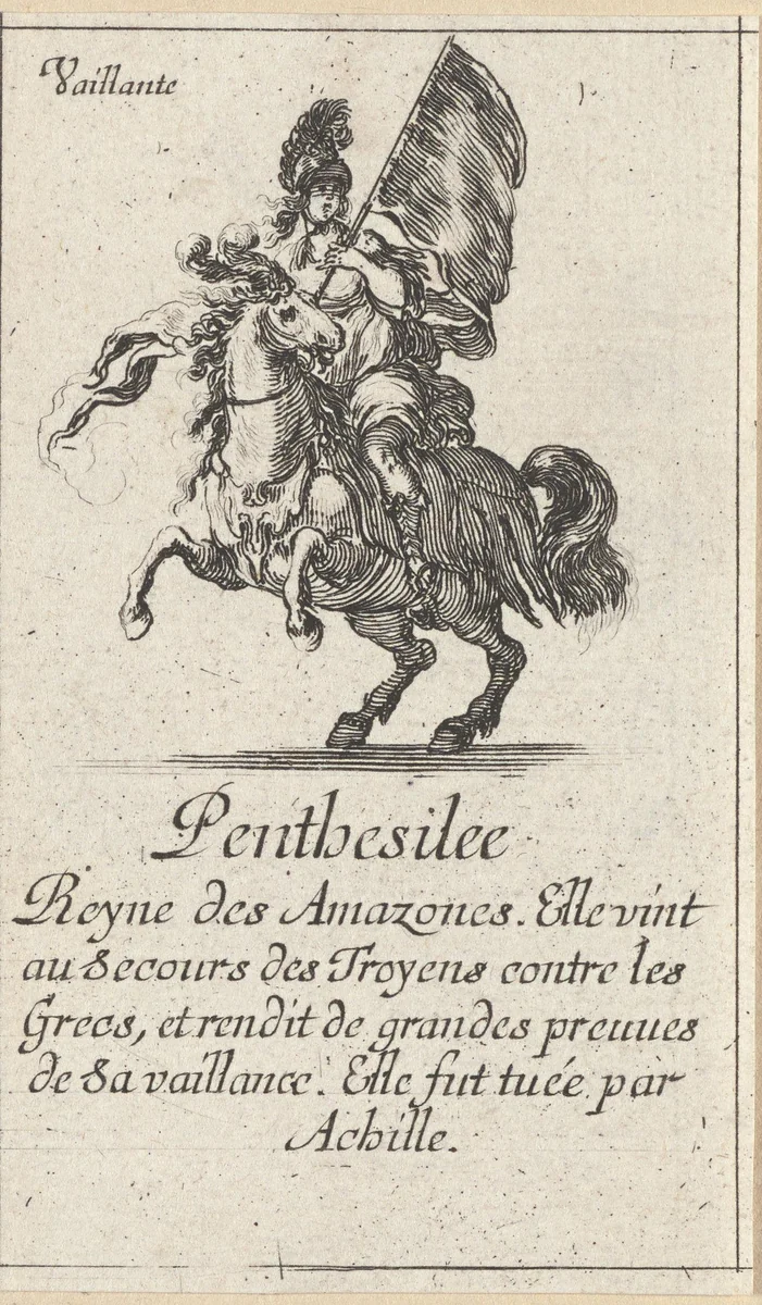 Penthesilea by Stefano della Bella, print, 1620-1664
