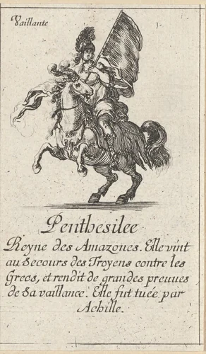 Penthesilea by Stefano della Bella, print, 1620-1664