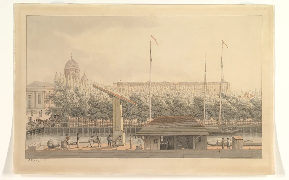 View of Berlin with the Dome and Castle by Ludwig Lütke, drawing, 1824