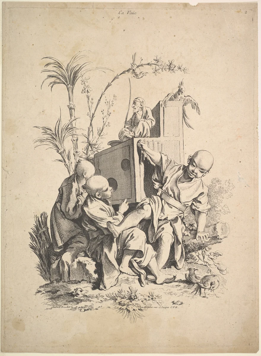 Vision by Chez Huquier, print, 1703-1770