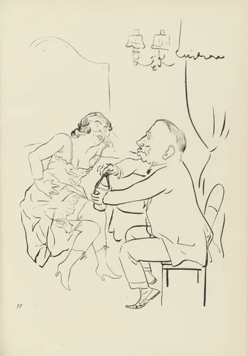 Schäferstündchen (plate, folio 94) from Ecce Homo by George Grosz, illustrated book, 1922