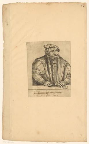 Portret van Johan de Standvastige by anonymous, print, 1563-1642