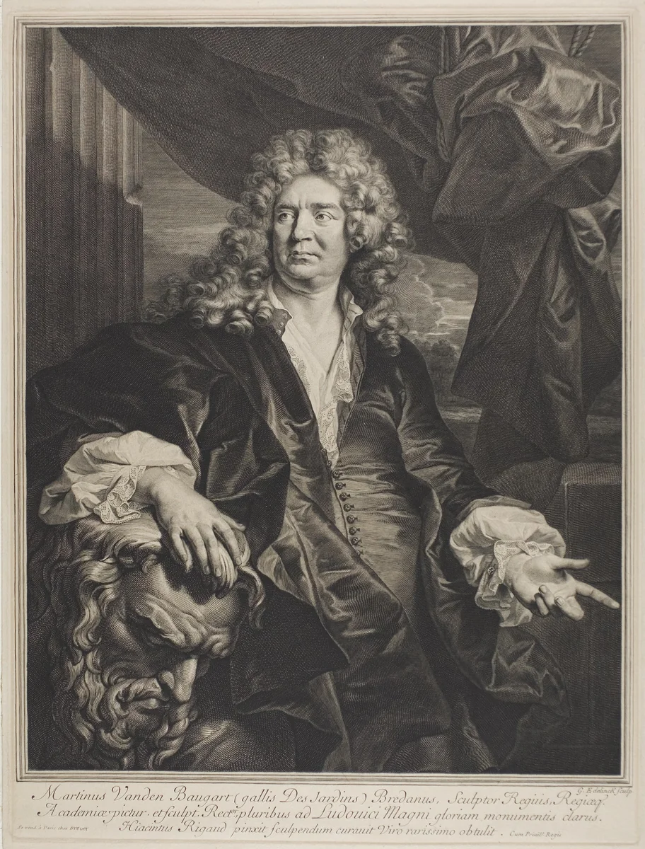 Martin Vanden Bogaert Desjardins by Gérard Edelinck
Hyacinthe Rigaud, print, 1698