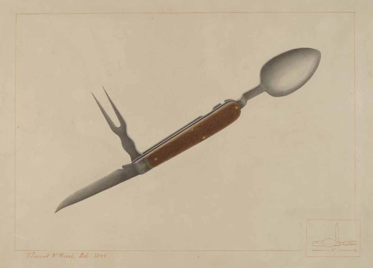 Officer's Mess Knife by Vincent P. Rosel, index of american design, 1938