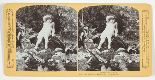 Ise'fraid my Dollie will be drowned, No. 427 from the series "Wayside Gems" by Henry Hamilton Bennett, photograph, 1870-1889