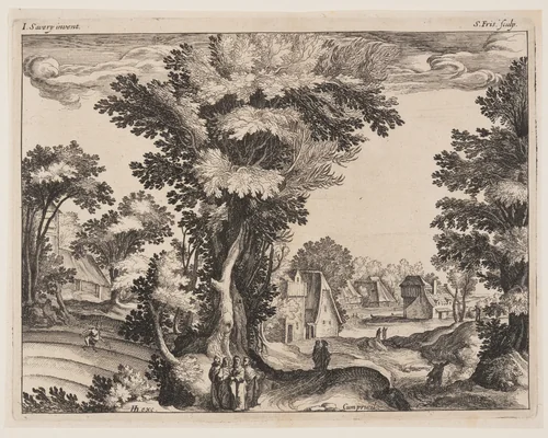 Parable of the Sower, from Landscapes with Scenes from the Life of Christ by Simon Frisius, print, 1600