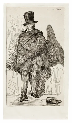 The Absinthe Drinker by Édouard Manet, print, 1862