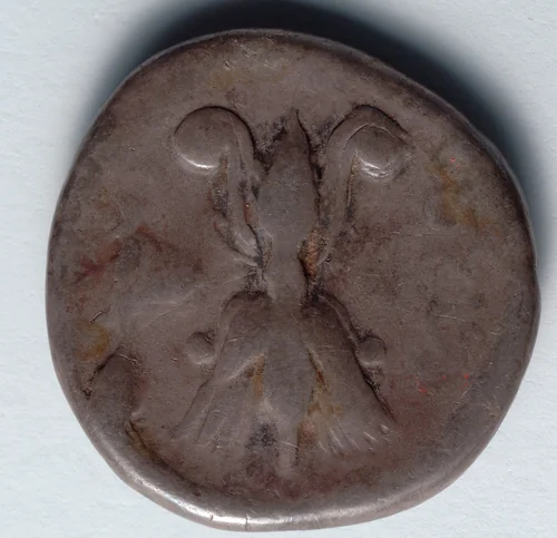 Stater: Thunderbolt with Wings and Volutes (reverse) by Unknown, metalwork, -405--395