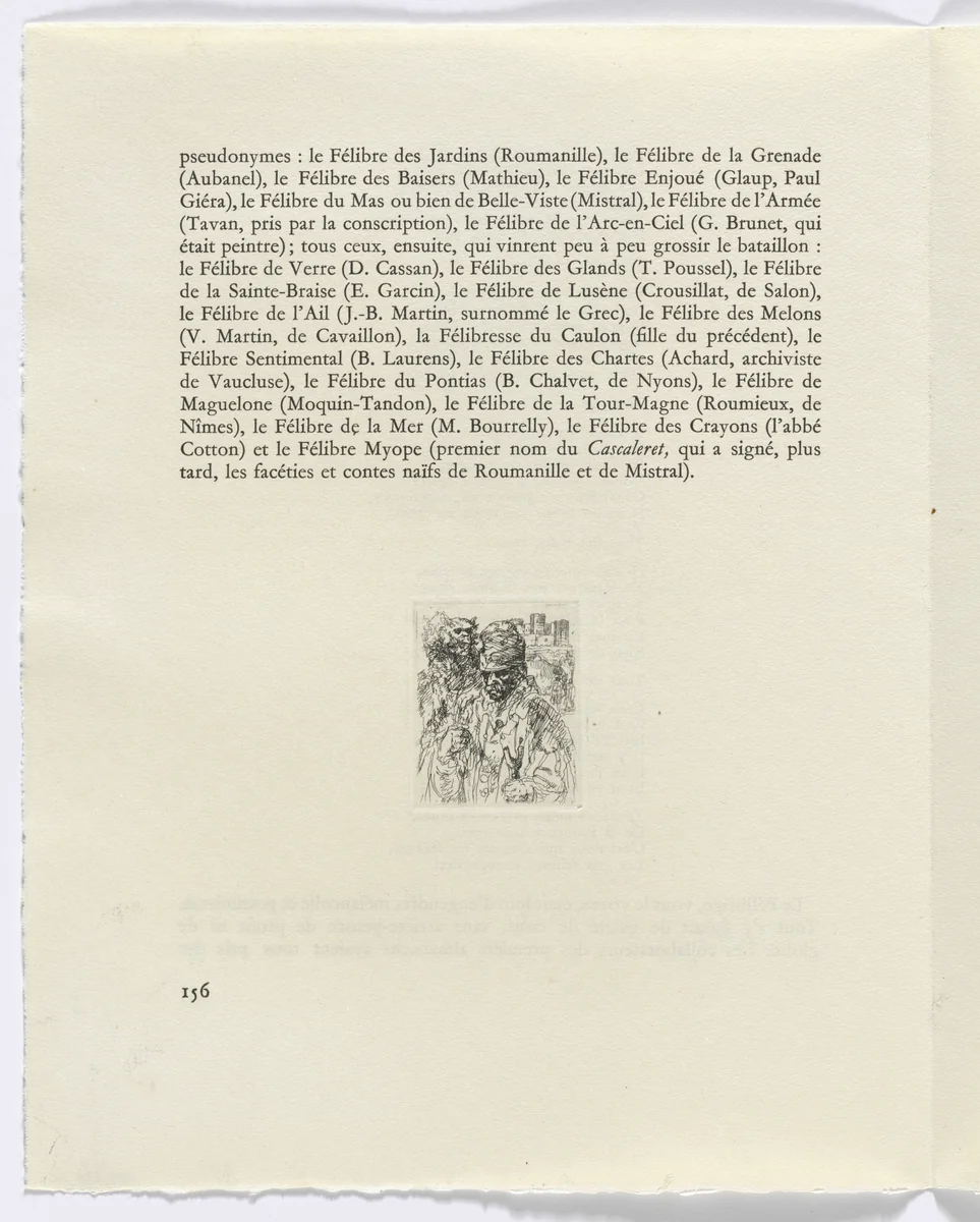 Frédéric Mistral: Mémoires et Recits by Frédéric Mistral: old man (page 156) by Auguste Brouet, other, 1937