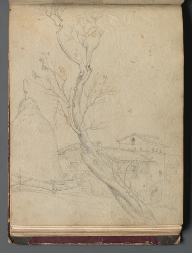Album with Views of Rome and Surroundings, Landscape Studies, page 37b: Roman Landscape by Franz Nadorp, book, 1830-1870