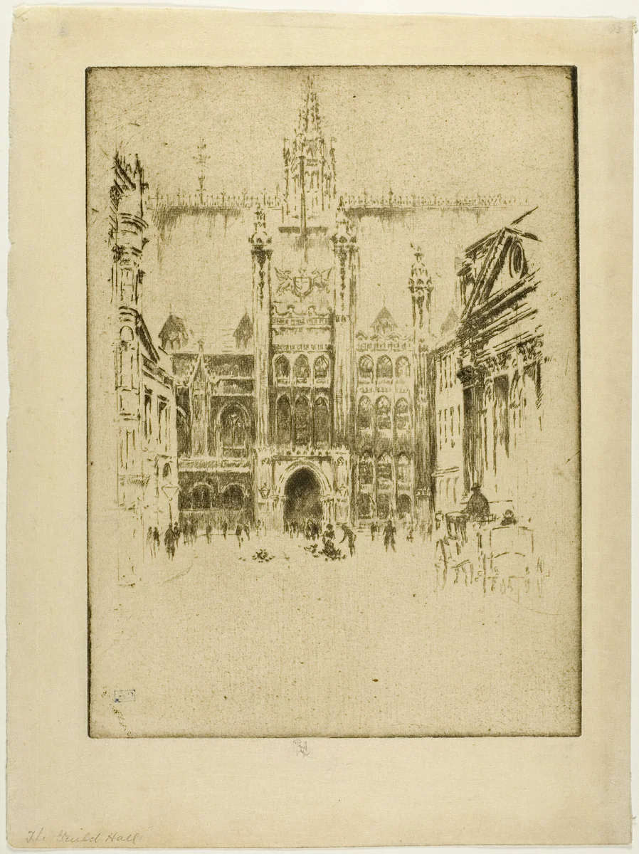 The Guild Hall by Joseph Pennell, print, 1905