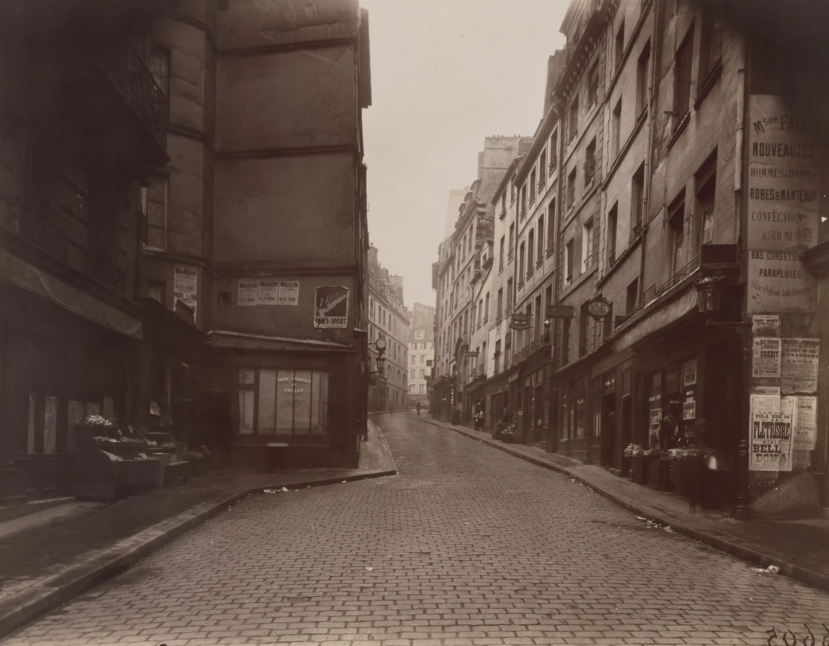 Rue de la Montagne-Sainte-Geneviève by Eugène Atget, photograph, 1925