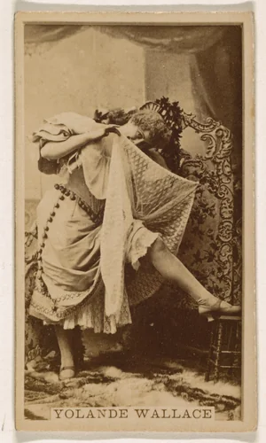 Yolande Wallace, from the Actresses series (N245) issued by Kinney Brothers to promote Sweet Caporal Cigarettes by Kinney Brothers Tobacco Company, photograph, 1890