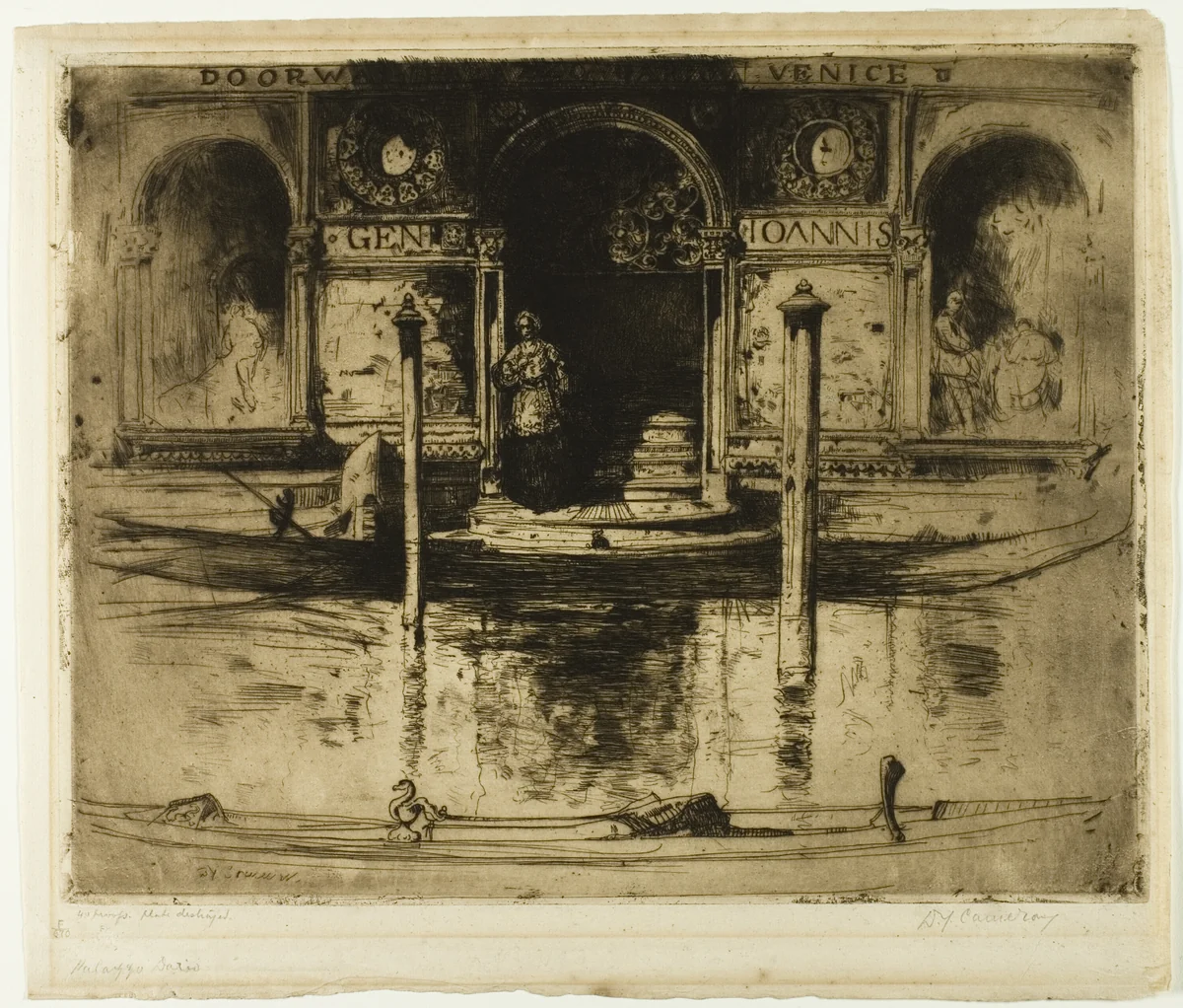 The Palace Doorway, plate 22 from the North Italian Set by David Young Cameron, print, 1895