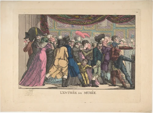 L'Entrée au Musée by anonymous, print, 1808