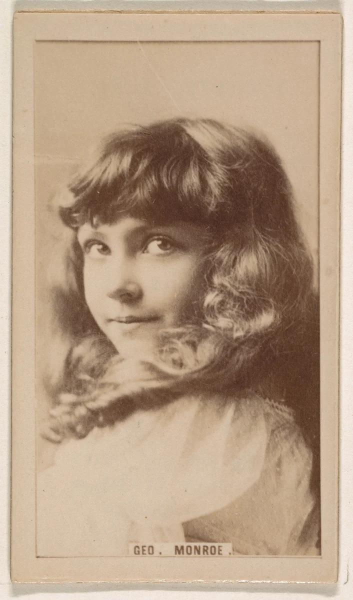 Geo. Monroe, from the Actresses series (N245) issued by Kinney Brothers to promote Sweet Caporal Cigarettes by Kinney Brothers Tobacco Company, photograph, 1890