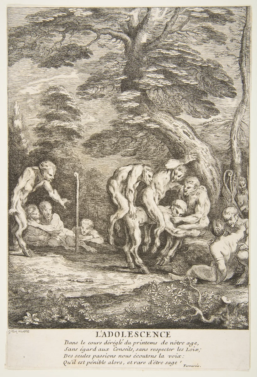 Youth by Claude Gillot, print, 1675-1756