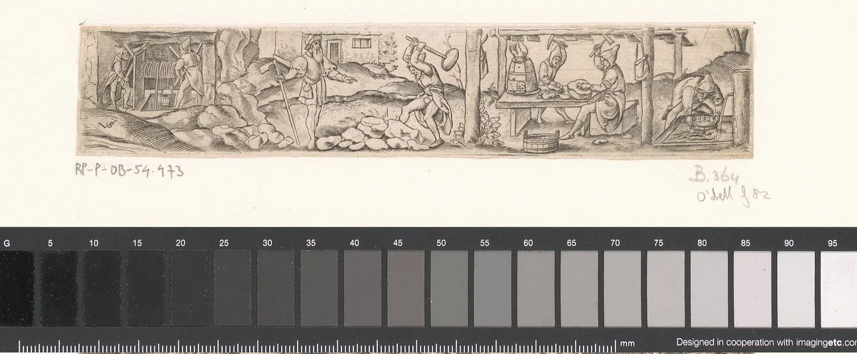 Mijnwerkers by Unknown, print, 1524-1562