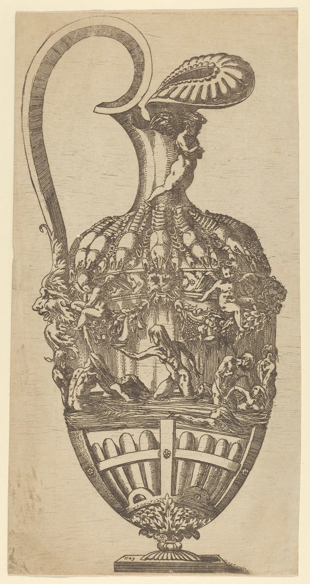 Vase by Antonio Fantuzzi, print, 1543