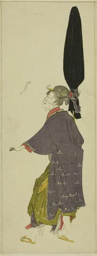 Parody of a daimyo procession by Utagawa Toyohiro (歌川豊広), print, 1800-1812