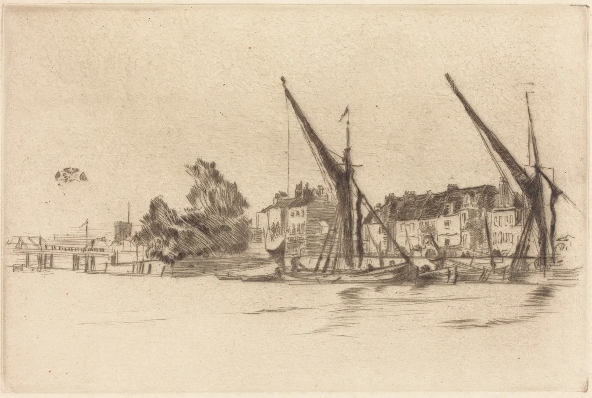 Lindsey Houses by James McNeill Whistler, print, 1877